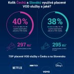 Oblíbenost VOD služeb v Česku a na Slovensku